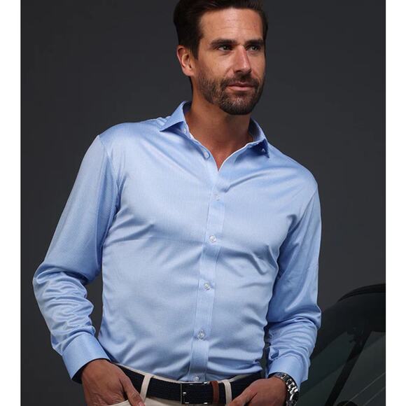 Collars & Co Other - Collars & Co Dress Shirt Long Sleeve Blue Houndstooth Medium